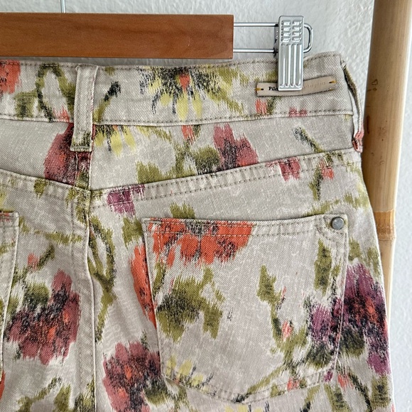 Anthropologie Pilcro Beige Floral Jeans Sz 29 - Picture 10 of 10